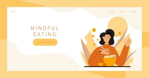 Mindful eating Stock Illustration