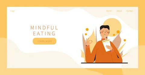 Mindful eating Stock Illustration