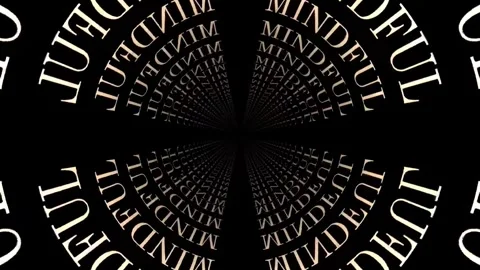 MINDFUL Keyword Animation, 3D Pattern, Background Loop. Mental wellness concept. Stock Footage 250474297