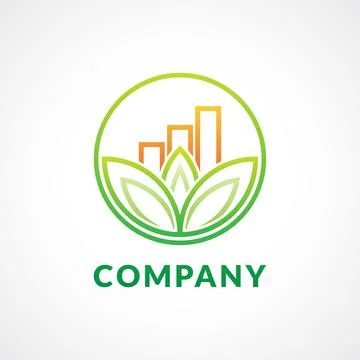 Mindful Saving Logo Design Concept In Monoline Style With Lotus Leaf Shape .. Stock-Illustration