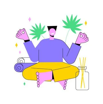Mindfulness abstract concept vector illustration. Stock Illustration