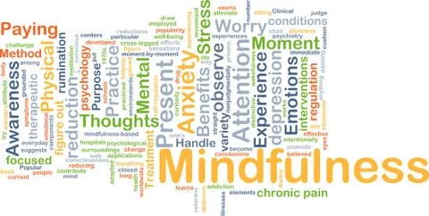 Mindfulness background concept Stock Illustration