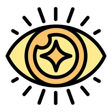 Mindfulness eye icon vector flat Stock Illustration