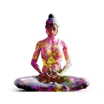 Mindfulness Meditation Stock Illustration