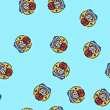 Mindfulness motivation vector seamless pattern Illustrazione stock