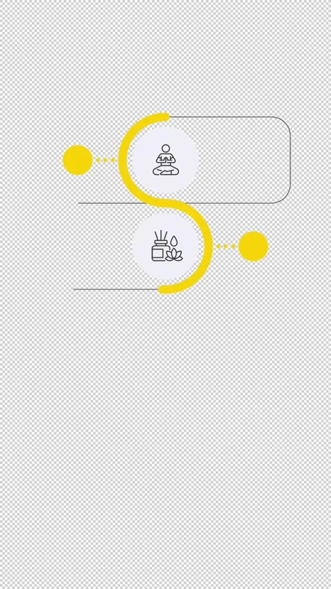 Mindfulness yellow stroke linear timeline infographics animation Stock Footage 331846953