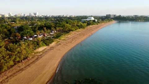 Mindil Markets  Darwin Aerials Stock Footage 154033213