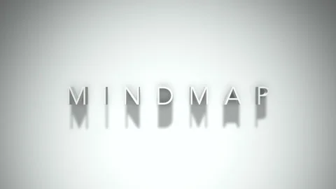 Mindmap 3D title animation with shadows on a white background Video stock 297668636