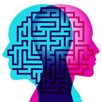 Minds Maze Stockillustratie