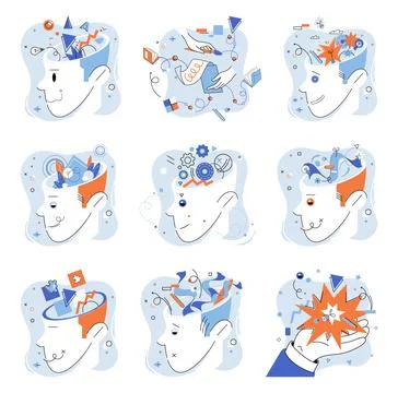 Mindset. Developing intelligence requires commitment to lifelong learning and Stock Illustration