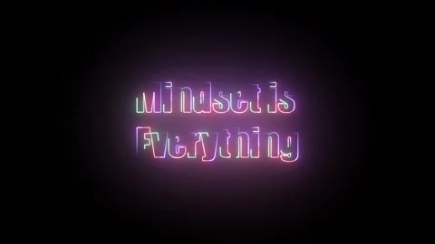 Mindset Is Everything Motivational Text Animation Stock Footage 324802581
