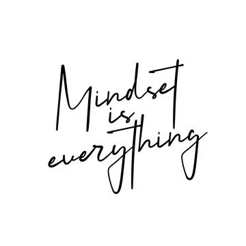 Mindset is everything. Philosophical quote. Vector illustration for tshirt Stock Illustration