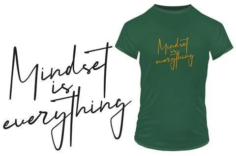 Mindset is everything. Philosophical quote. Vector illustration Stock Illustration