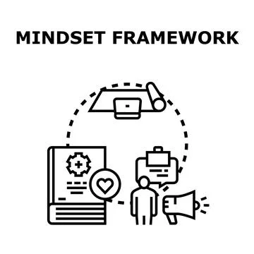 Mindset framework for business development and personal growth Stock Illustration