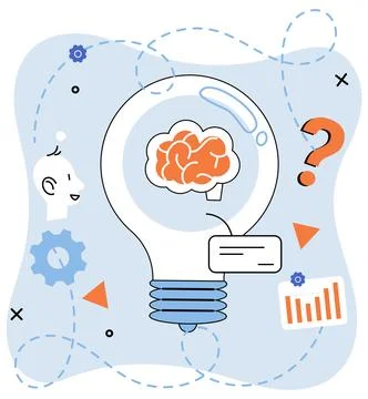 Mindset. Positive thinking empowers us to overcome challenges and achieve o.. 스톡 일러스트