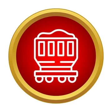 Mine cart icon transporting coal and resources Stock Illustration