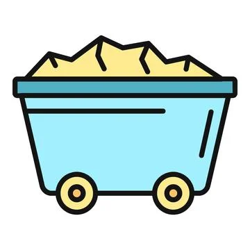 Mine cart transporting ore vector illustration Stock Illustration