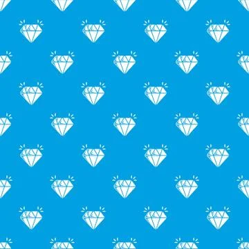 Mine diamond pattern seamless blue Stock Illustration