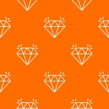 Mine diamond pattern vector orange Stock Illustration