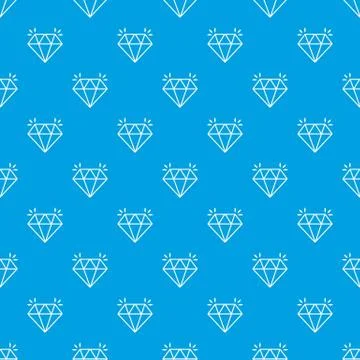 Mine diamond pattern vector seamless blue Illustrazione stock
