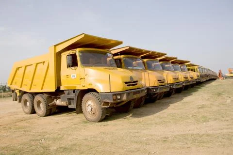 Mine dumpers lined up for auction Stock Photos