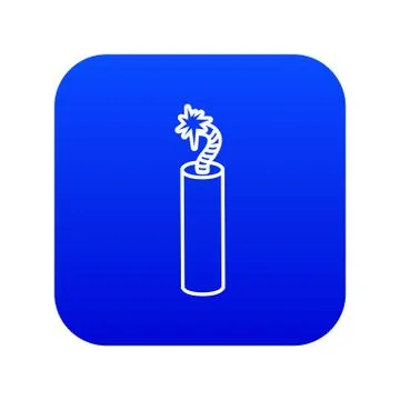 Mine dynamite icon blue イラスト素材