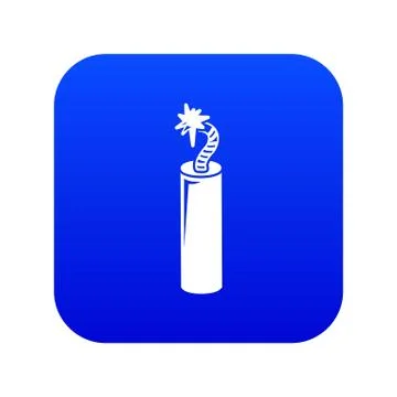 Mine dynamite icon blue 스톡 일러스트