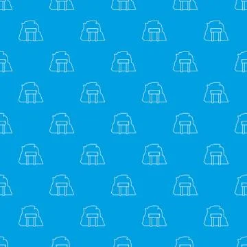 Mine enter pattern vector seamless blue Illustrazione stock