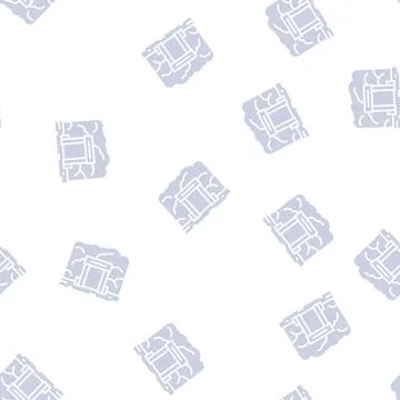 Mine entry glyph seamless pattern Ilustração Stock