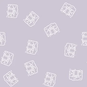 Mine entry line seamless pattern Stock Illustration