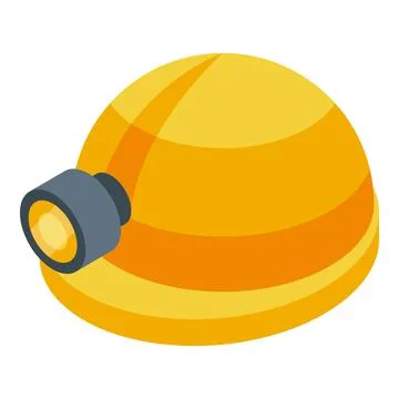 Mine helmet icon isometric vector. Machine marble Illustrazione stock