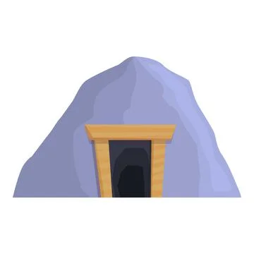 Mine icon cartoon vector. Mining industry Illustrazione stock