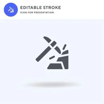 Mine icon vector, filled flat sign, solid pictogram isolated on white, logo Stock Illustration