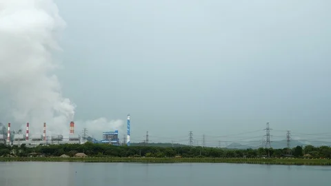 Mine Mae Moh coal-fired power plant in Thailand Stock Footage 113356640