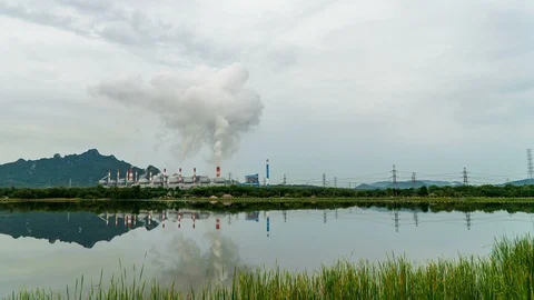 Mine Mae Moh coal-fired power plant in Thailand Stock Footage 113975387