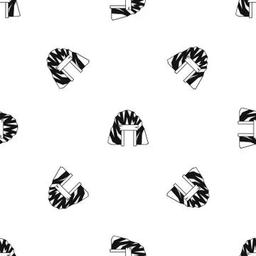 Mine in mountain pattern seamless black Stock Illustration