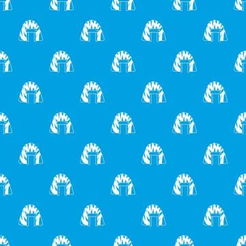 Mine in mountain pattern seamless blue Stock Illustration