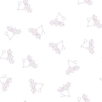 Mine neutralization robot glyph vector seamless pattern Stock Illustration