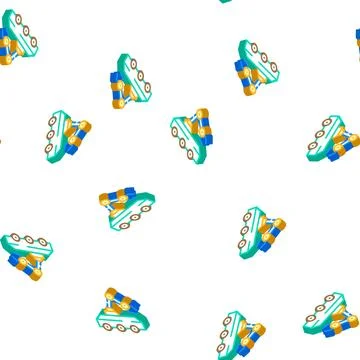 Mine neutralization robot isometric icon seamless pattern Stock Illustration