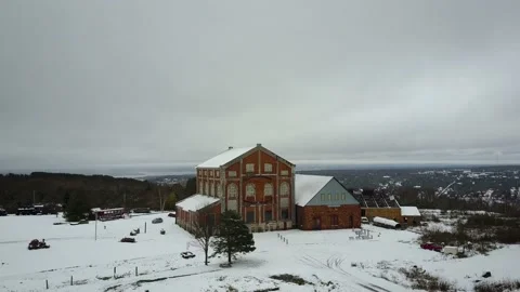 A mine in Northern Michigan in winter. Stock Footage 137125239