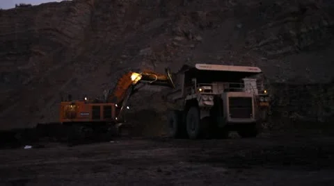 Mine Open Pit Load On Stock Footage 11630878