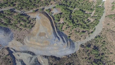 Mine Pit From The Air Stock Footage 80771106