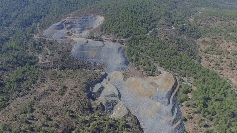 Mine Pit From The Air Stock Footage 80771228