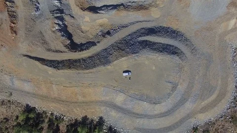 Mine Pit From The Air Video stock 80771444