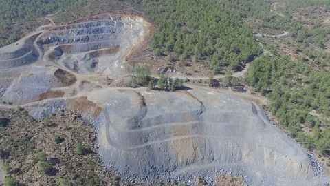 Mine Pit From The Air Stock Footage 80771622