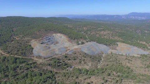 Mine Pit From The Air Stock Footage 80771626