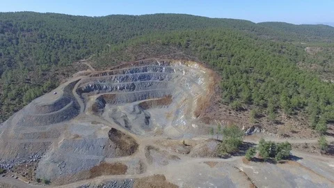 Mine Pit From The Air Stock Footage 80771854