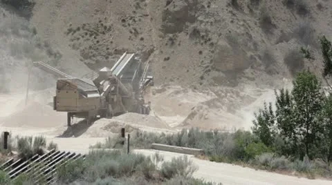 Mine rock crusher at Gypsum mountain P HD 0359 Stock Footage 11237222