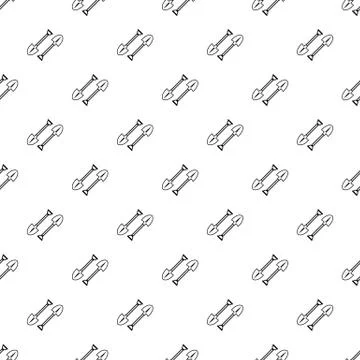 Mine shovel pattern seamless イラスト素材