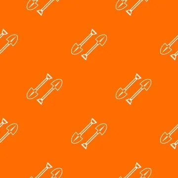 Mine shovel pattern vector orange 스톡 일러스트